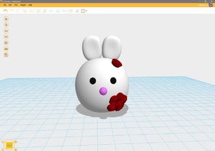 pasta topper - tavşan sanat renk 3d print model - Mito3D