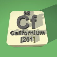 californium tabela periódica ímã de geladeira educação 3d print model - Mito3D