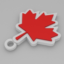 canada day key ring 1 fashion country maple leaf 3d print model - Mito3D