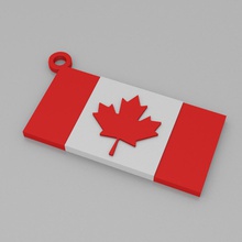 canada day key ring 2 fashion country flag 3d print model - Mito3D