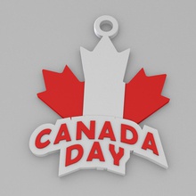 dia do canadá anel de chave 3 a moda o país 3d print model - Mito3D