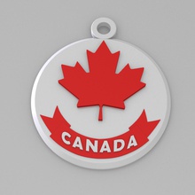 canada day key ring 4 fashion country 3d print model - Mito3D