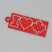 canada day key ring 5 fashion country 3d print model - Mito3D