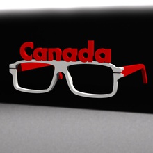 Kanada-Spektakel 3 Kunst Kanada-Tag Brille Juni spectacle frames 3d print model - Mito3D