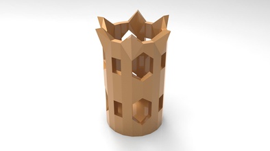 Kerze container Haushaltswaren Haus houseare Licht 3d print model - Mito3D