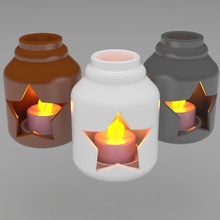candle holder 3 housewares candleholder 3d print model - Mito3D
