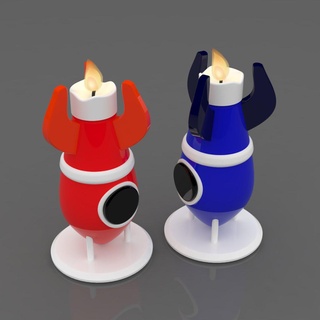 candle holder rocket erick XYZprinting free-downloadable 3D models | Housewares Candle Holder_Rocket year's eve 3d print model - Mito3D