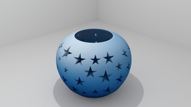 supporto di candela sfera articoli per la casa colore titolare 3d print model - Mito3D
