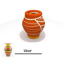 candy vase art color display ethnic house 3d print model - Mito3D