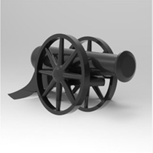 canhão brinquedos de infantaria brinquedo 3d print model - Mito3D