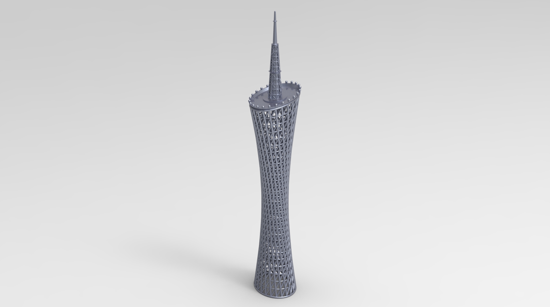 kanton kule tian anthena bükülme 3D print model - Mito3D