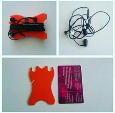 cartão fone de ouvido titular gadgets o cabo 3d print model - Mito3D