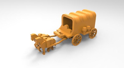 carriage toys horse 3d print model - Mito3D