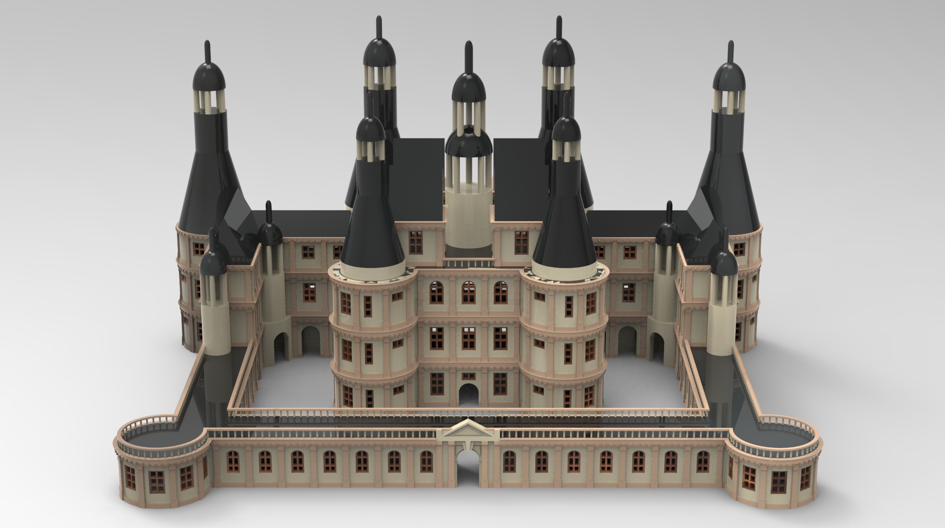 château - de chambord art célèbre france 3D print model - Mito3D