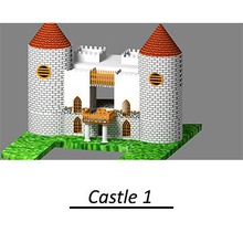 castillo 1 los juguetes color casa de muñecas 3d print model - Mito3D