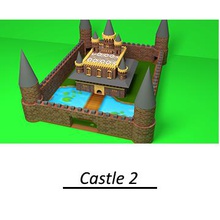 castle 2 brinquedos arquitetura castelo de cor a casa reino 3d print model - Mito3D