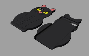 cat gadgets android caso halloween telefone sete plus iphone 3d print model - Mito3D