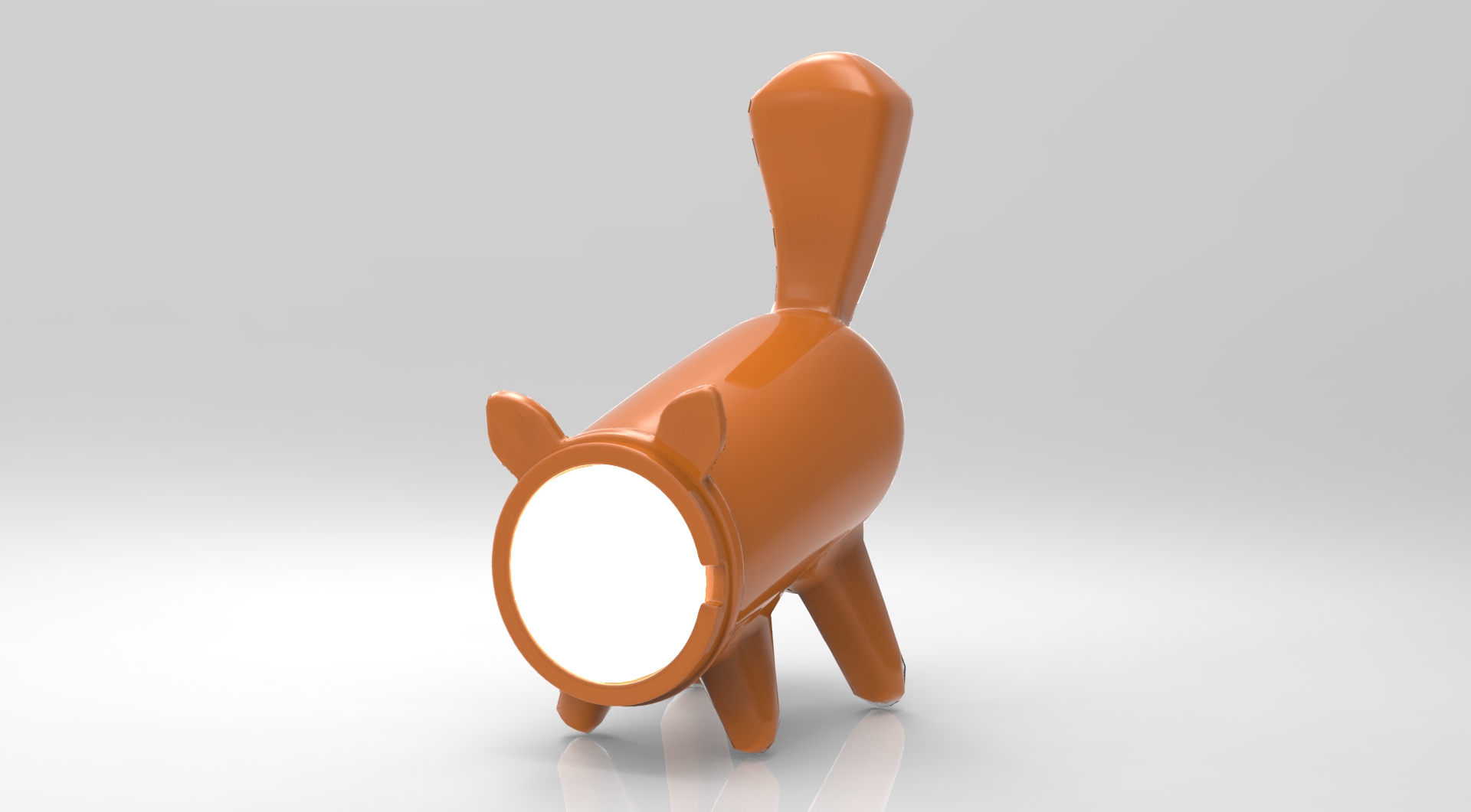 cat circle mirror holder housewares 3D print model - Mito3D