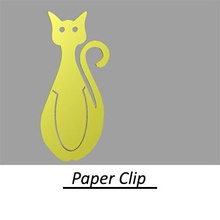 gato clip de la oficina cat el organizador paperclip 3d print model - Mito3D