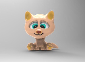 cat les jouets animal couleur drôle kitty de compagnie jouet 3d print model - Mito3D