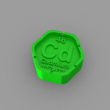 cd - kadmiyum blok eğitim kimya elemanları periyodik tablo 3d print model - Mito3D
