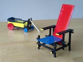 cadeira de rietveld a arte 3d print model - Mito3D