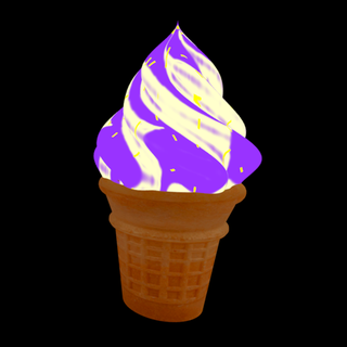 cheesy ube sundae color ice cream mixed bag 3d print model - Mito3D