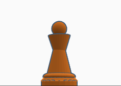scacchi pedone arte 3d print model - Mito3D