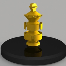chess wars king toys piece 3d print model - Mito3D