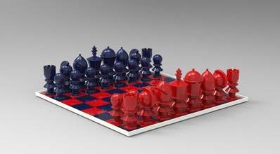 chess toys bishop board games piece pieces king knight pawn queen rook 3d print model - Mito3D