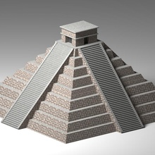 chichén itzá, las ruinas mayas art itzá pantalla 3d print model - Mito3D