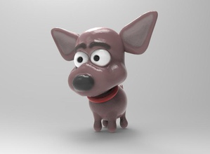 chihuahua toon brinquedos dos desenhos animados de cor cão cães figurinhas mascote mexicano animal estimação 3d print model - Mito3D