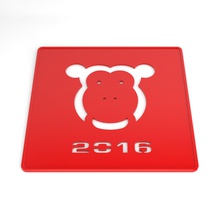 chinese new year kids Schablone 1 Bildung Chinesisch Kinder monkey neues Jahr auf der 3d print model - Mito3D