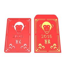 chinese new year red packet stencil 5 art monkey 3d print model - Mito3D