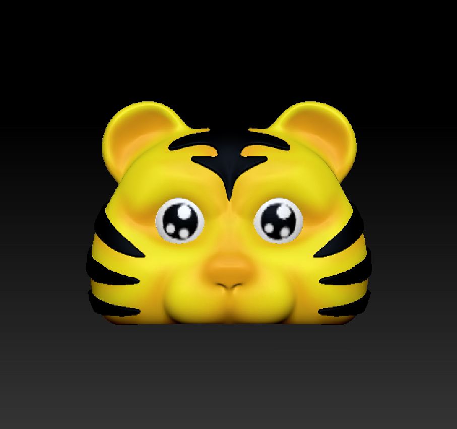 sinal do zodíaco chinês - tigre brinquedos de cor saco misturado 3D print model - Mito3D