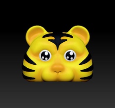 chinese zodiac sign - tiger toys color mixed bag 3d print model - Mito3D