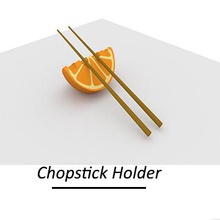 chopstick holder housewares color orange 3d print model - Mito3D