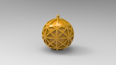 bola de natal 5 a arte decoração 3d print model - Mito3D