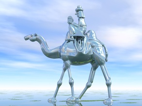 christmas magi-gaspare art camel figurine magi nativity 3d print model - Mito3D
