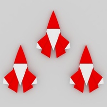 Weihnachten Origami Flugzeuge Dekoration Haushaltswaren 3d print model - Mito3D