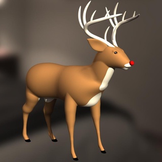 christmas rudolf red nose reindeer kristoffer narvacan december decoration 3d print model - Mito3D
