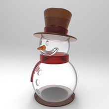 christmas snowman nightlight lamp housewares light 3d print model - Mito3D