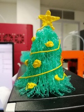 Noel ağacı sanat 3d kalem kuru darbe dekorasyon yeşil hem saç 3d print model - Mito3D