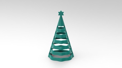 christmas tree 2 art decor decoration 3d print model - Mito3D