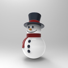 Noel ağacı dekor kardan adam zücaciye dekorasyon 3d print model - Mito3D