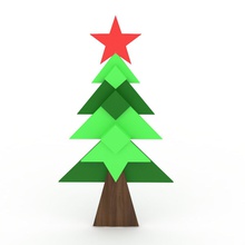 decoración del árbol de navidad 3 artículos para el hogar decoratio la origami 3d print model - Mito3D