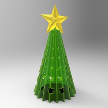 arbre de noël veilleuse lampe les articles ménagers fêtes la lumière 3d print model - Mito3D