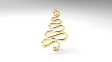 christmas tree pendant fashion 3d print model - Mito3D