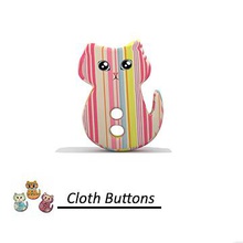 2 bez düğmesi moda düğmeleri kedi Terminal bloğu kumaş renk tasarım 3d print model - Mito3D