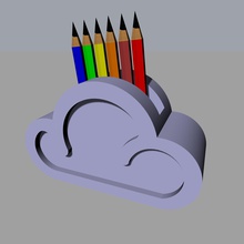 cloud pencil office 3d print model - Mito3D